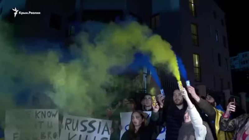 Грузия: активисты поддержали Украину после конфликта в Керченском проливе (видео)