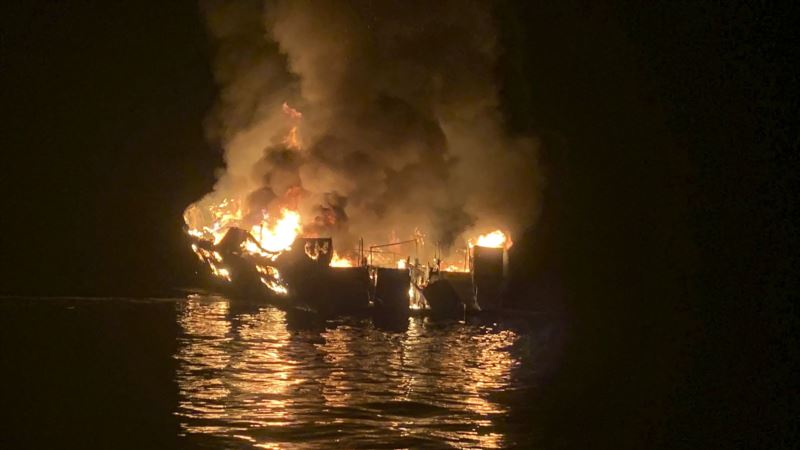 Пожар на судне у берегов Калифорнии: водолазы обнаружили тела 25 человек (+фото)