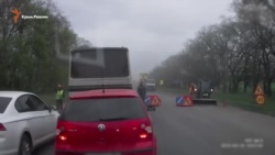Въезд в Симферополь затруднен из-за ремонта дороги (видео)