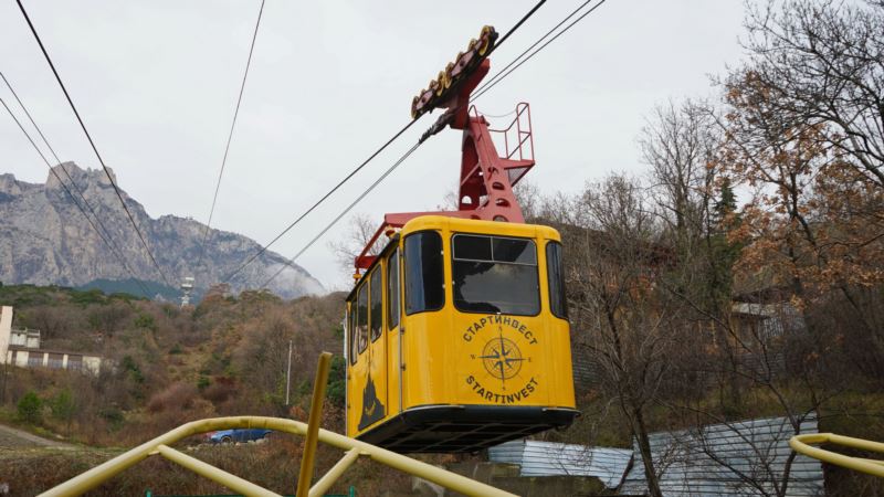 Канатная дорога на Ай-Петри в Крыму работает с перебоями