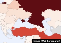 Испанская телерадиокорпорация опубликовала карту с «российским» Крымом