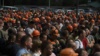 Работники «Гродножилстроя» на забастовке. Беларусь, Гродно, 17 августа 2020 года
