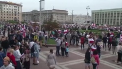 Беларусь. Более 100 тысяч человек вышли на марш в Минске против Лукашенко (видео)