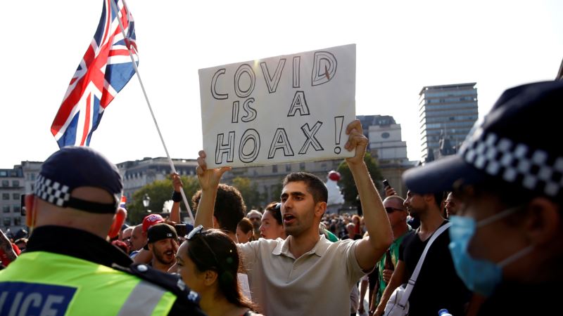 В Лондоне прошли акции против ограничений из-за COVID-19
