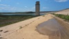 Обмелевшее Межгорное водохранилище в Крыму, июнь 2020 года